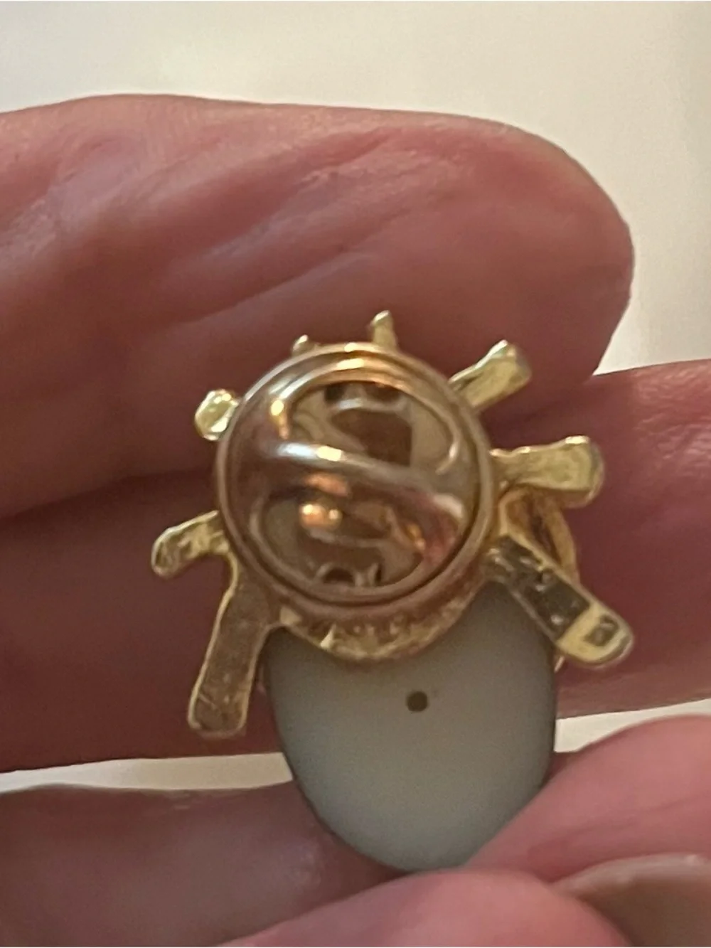 Gold and Black Crystal Ladybug Brooch - Women Jewelry
